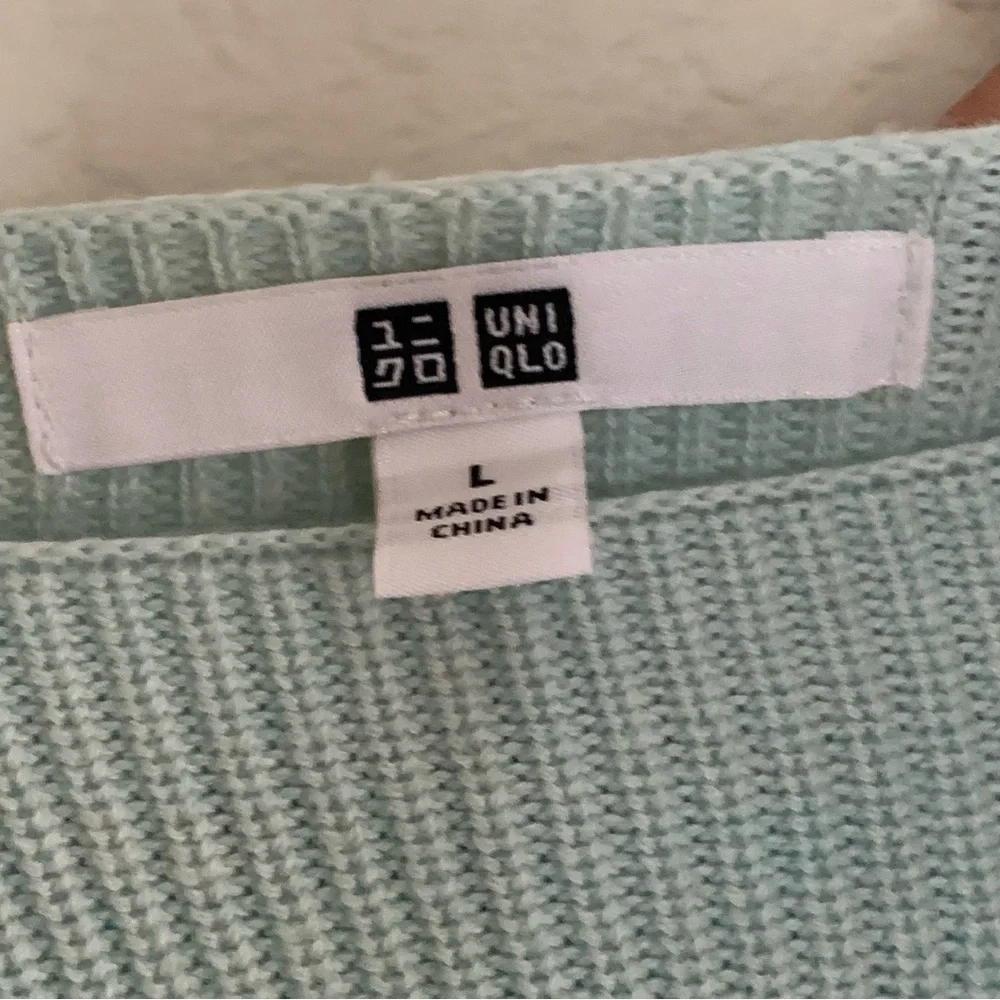 Uniqlo Ribbed Knit Long Sleeve Sweater NWOT Women's Size Large Cotton Cashmere